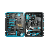 Trapano e cacciavite, 2 batterie da 12V/1,5Ah con 49 pezzi di utensili e attrezzatura