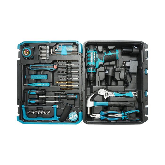 Trapano e cacciavite, 2 batterie da 12V/1,5Ah con 49 pezzi di utensili e attrezzatura