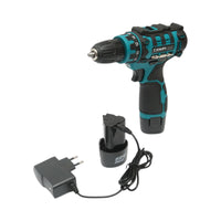 Trapano e cacciavite, 2 batterie da 12V/1,5Ah con 49 pezzi di utensili e attrezzatura