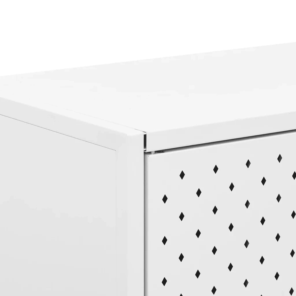 Credenza Bianca 105x35x75 cm in Acciaio