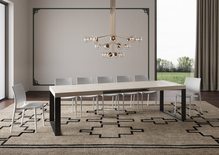 Tavolo Allungabile 180-440x90x77 cm Tecno Cashmere Telaio Antracite