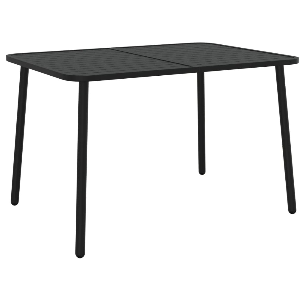 Set da Pranzo da Giardino 7 pz in Acciaio Antracite