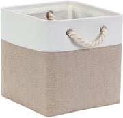 Scatola di archiviazione pieghevole con coperchio in canapa - 30 x 30 x 30 cm - Materiale resistente