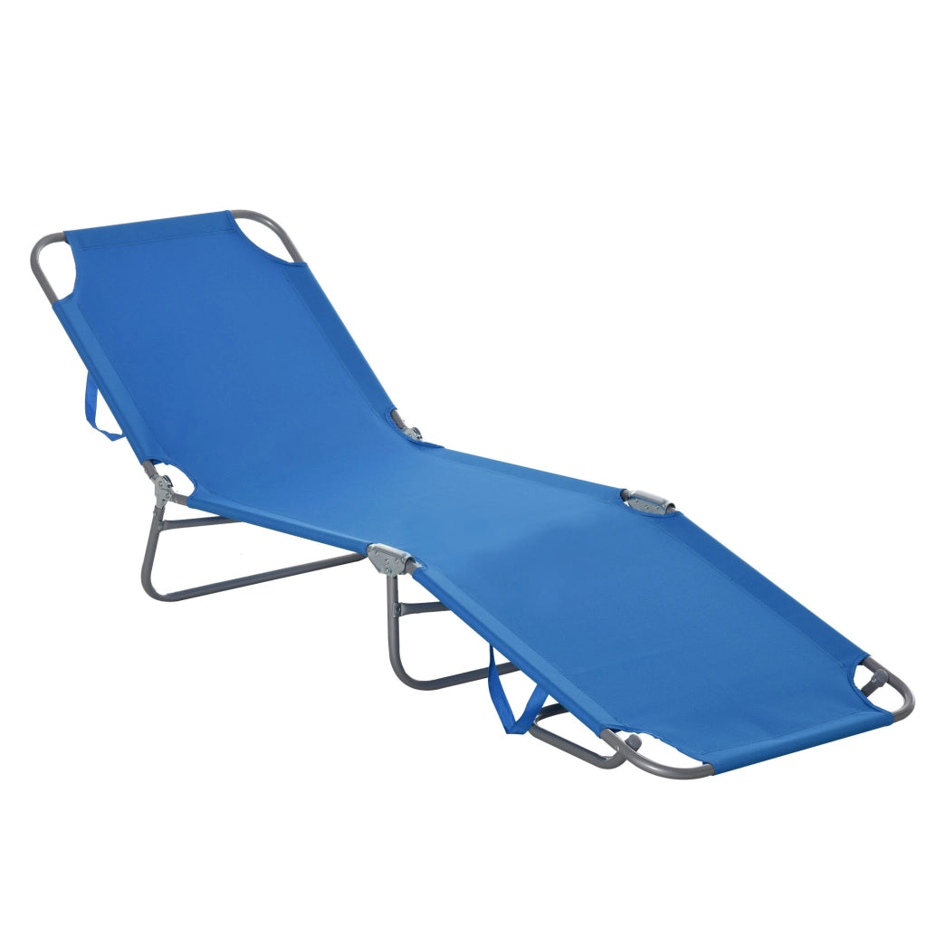 Sdraio Pieghevole Regolabile ¨C Zephmum ¨C Polyester e Metallo Blu