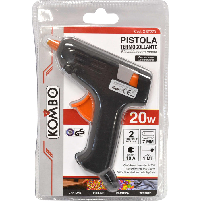 PISTOLA TERMO COLLANTE 15W 230V Ricambio 11mm CAVO DA MT SPINA 10A