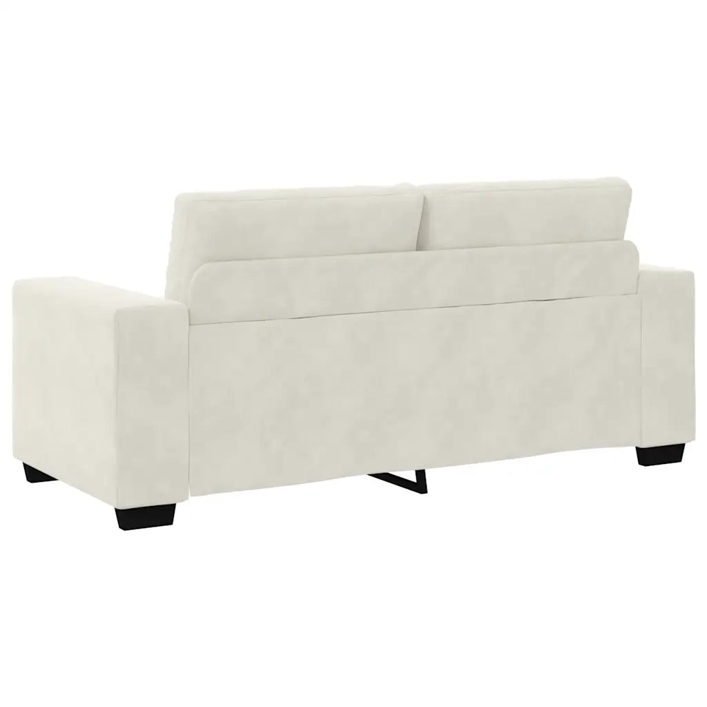 vidaXL Divano Divanetto Crema 140 cm in Velluto