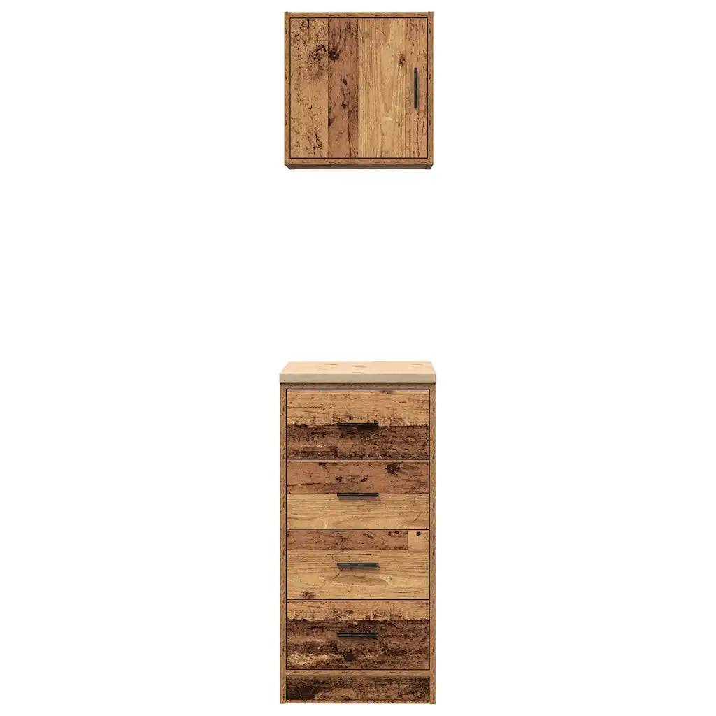 Armadi da Garage 2 pz Legno Antico in Legno Multistrato CFW4227228