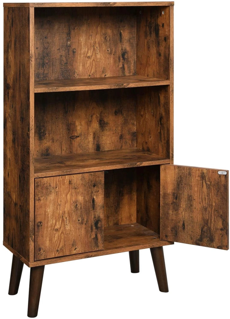 Mobile/cassettiera/scaffale a 3 ripiani in stile industriale in truciolato marrone 12_0000490
