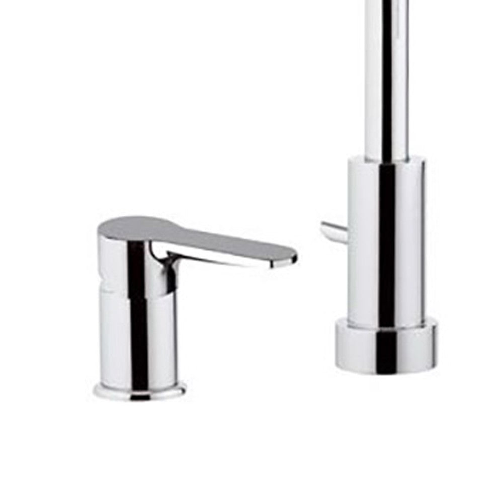 Miscelatore bordo vasca minimale con doccetta - serie winner