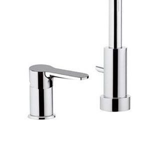 Miscelatore bordo vasca minimale con doccetta - serie winner