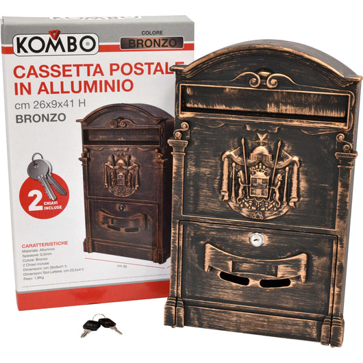 Cassetta postale alluminio pressofuso verniciata c