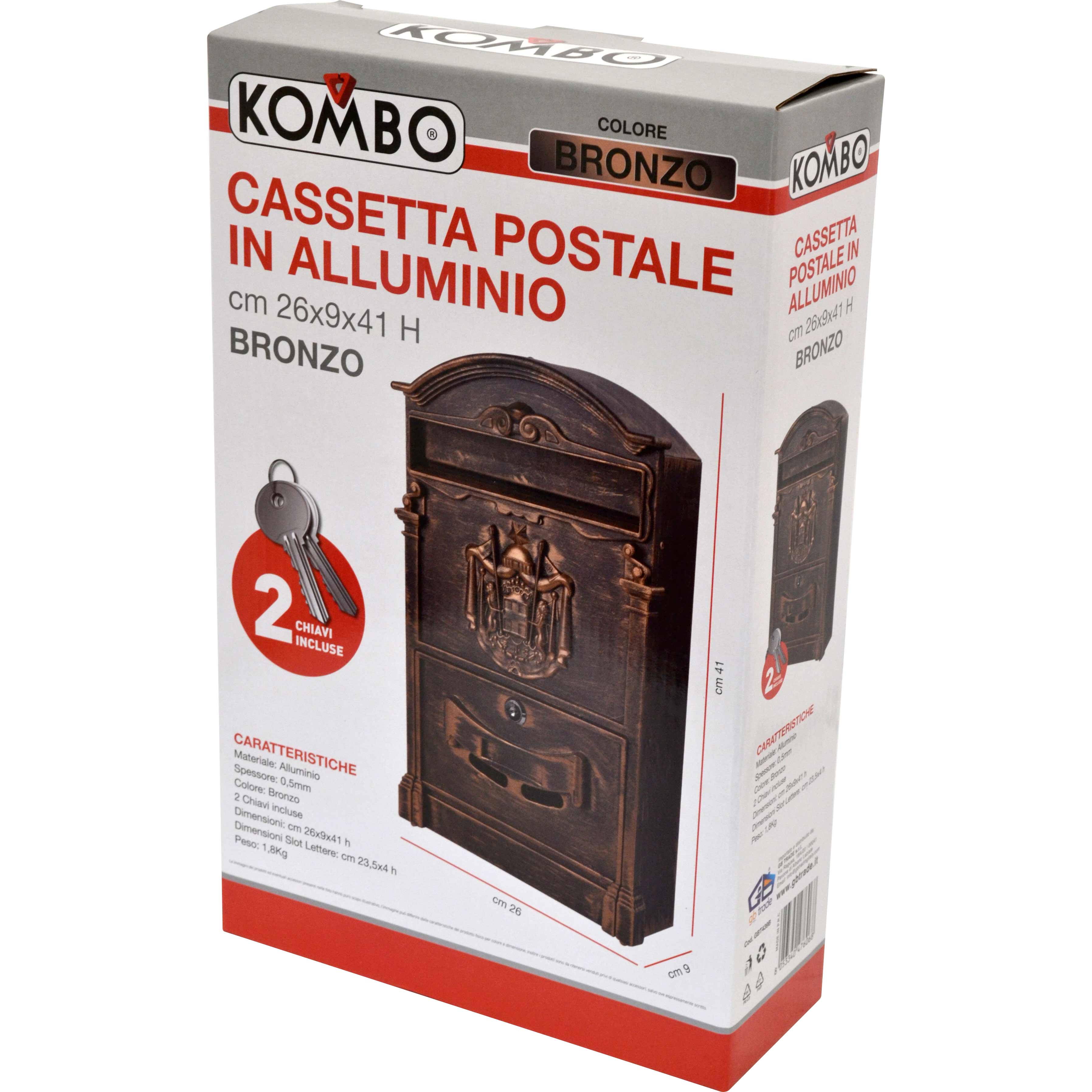 Cassetta postale alluminio pressofuso verniciata c