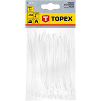 Topex 44e975 fascette per cavi 2 2,5mmx100mm, 100 pezzi