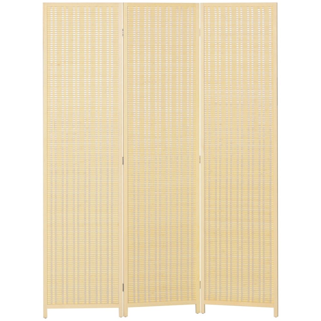 Paravento in legno 3 pannelli ¨C zephmum ¨C naturale 135x180 cm