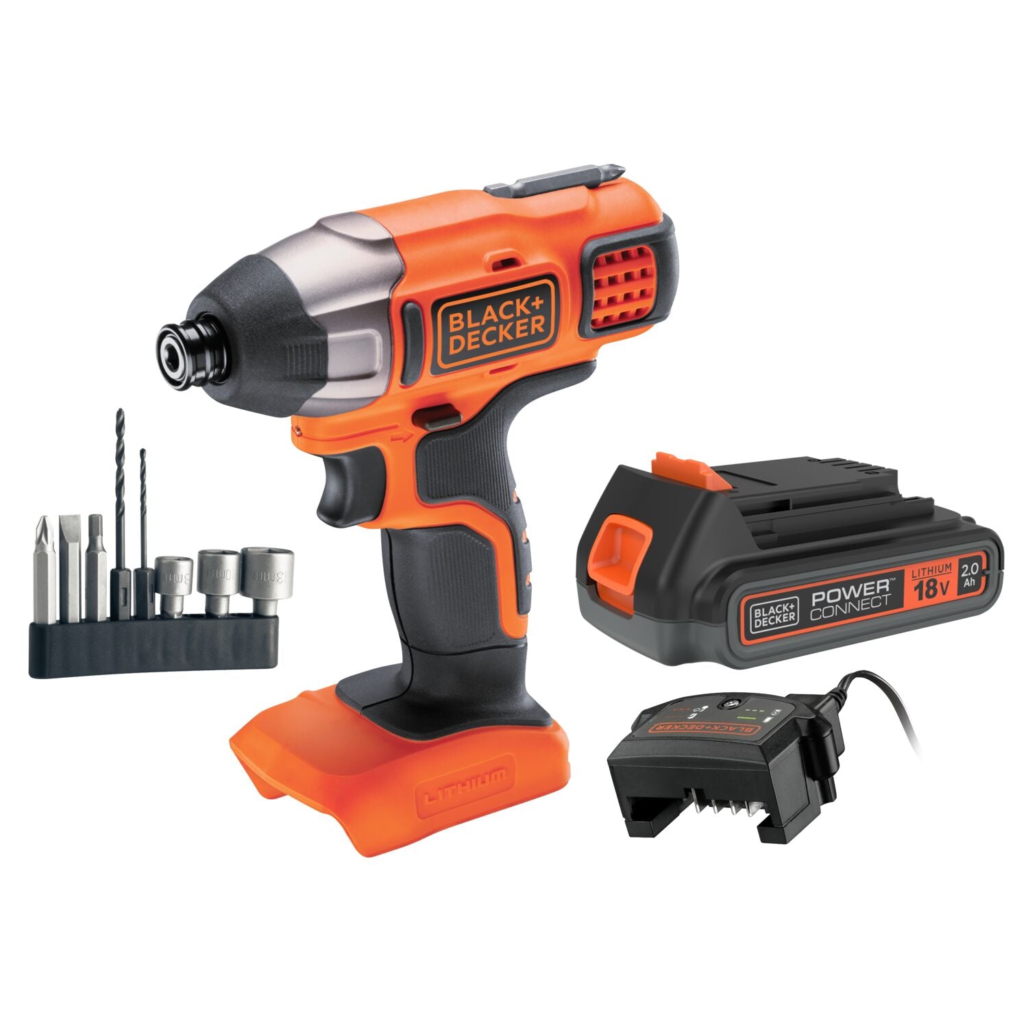 Black+Decker BDCIM18D1A – Avvitatore a impulsi 18V con batteria 2,0Ah, 210 nm