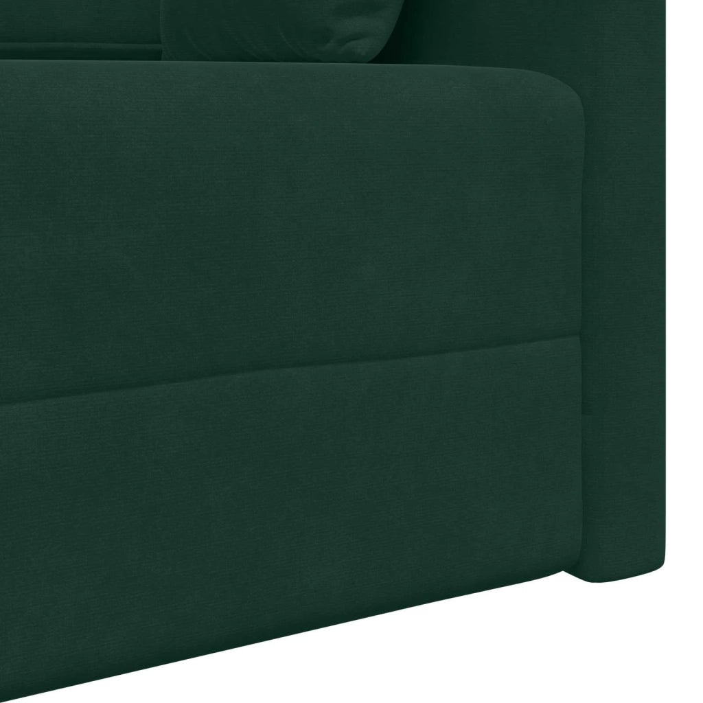 Divano-letto | Sof¨¤ letto | Letto singolo da pavimento Verde Scuro 213 x 70 x 77 cm Velluto