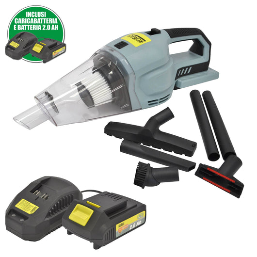 ASPIRATORE MANUALE KOMBO PRO 20V CORDLESS + BATTERIA 20V 2.0AH