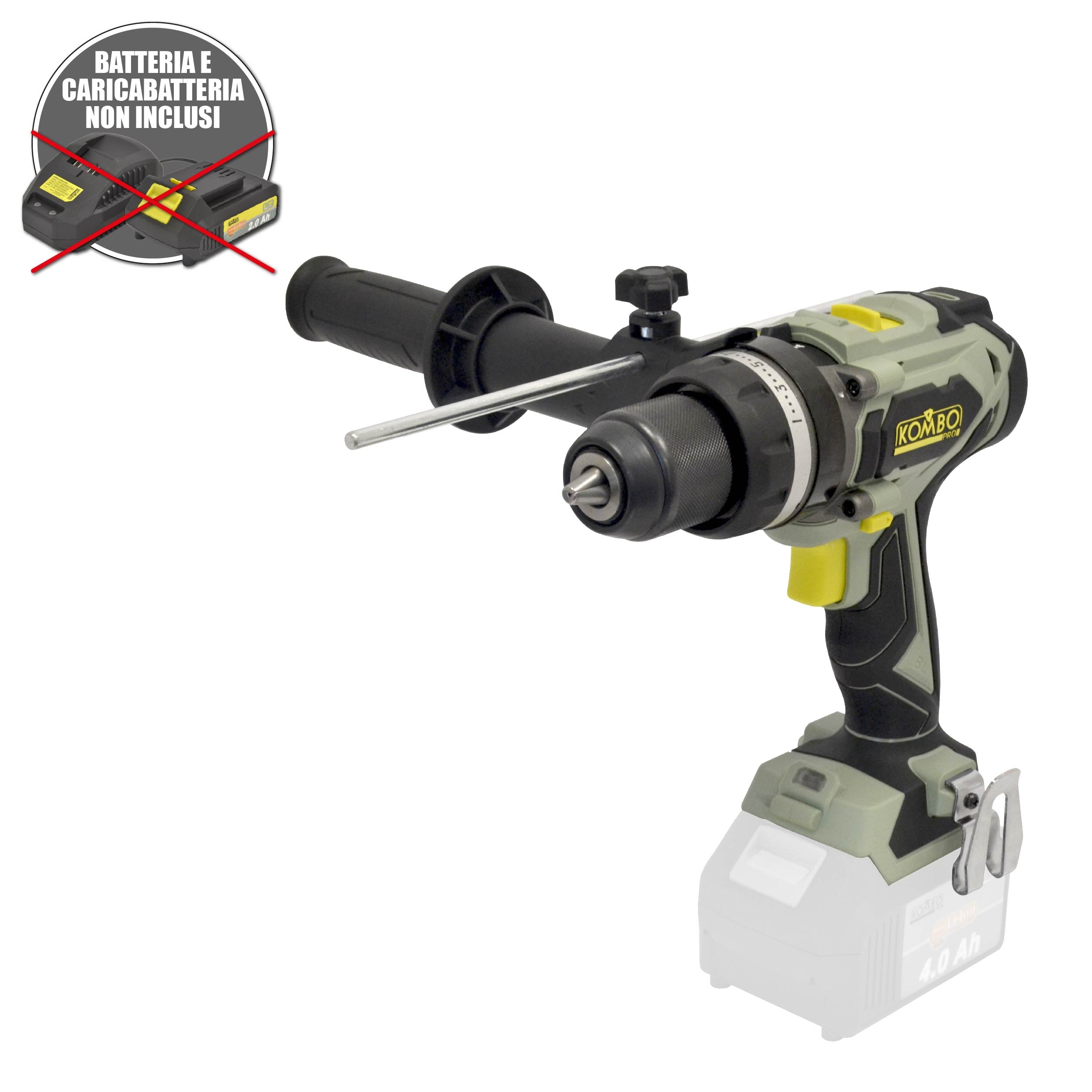 TRAPANO AVVITATORE A PERCUSSIONE BRUSHLESS 100 NM KOMBO PRO 20V  - 230HZ