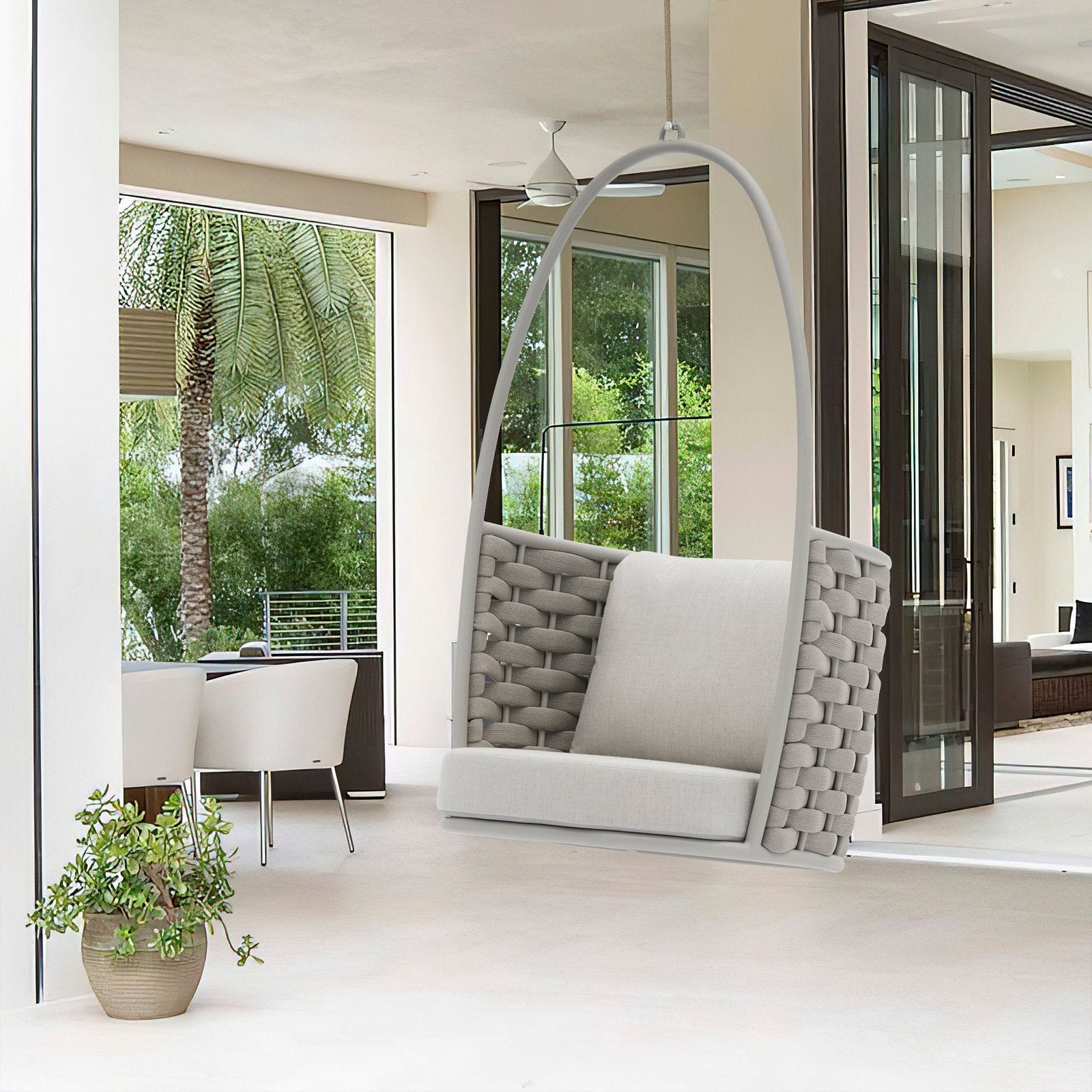 Poltrona dondolo sospesa da giardino - BASTET