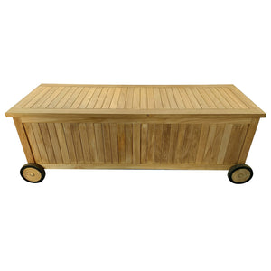 Baule con ruote per esterno in legno di teak - MERIDIA