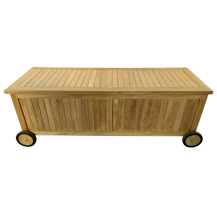 Baule con ruote per esterno in legno di teak - MERIDIA