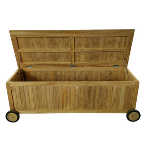Baule con ruote per esterno in legno di teak - MERIDIA
