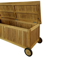Baule con ruote per esterno in legno di teak - MERIDIA