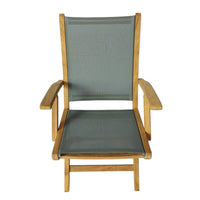 Poltrona pieghevole in legno di teak e textilene - LUCINA