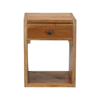 Comodino in legno rustico con cassetto - AURAEL