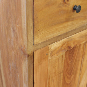 Mobiletto in legno rustico 1 anta 2 cassetti - ATTIS