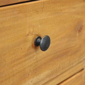 Mobiletto in legno rustico 1 anta 2 cassetti - ATTIS