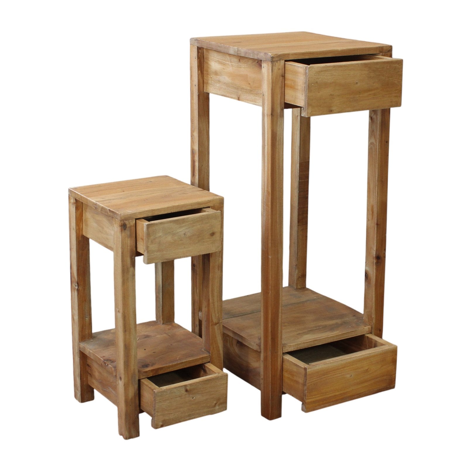 Porta vasi coppia in legno rustico - ARESIA