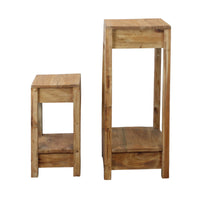 Porta vasi coppia in legno rustico - ARESIA