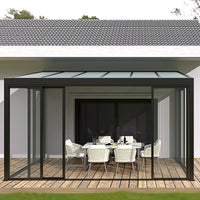 Veranda addossata con tetto in policarbonato - VIOLA