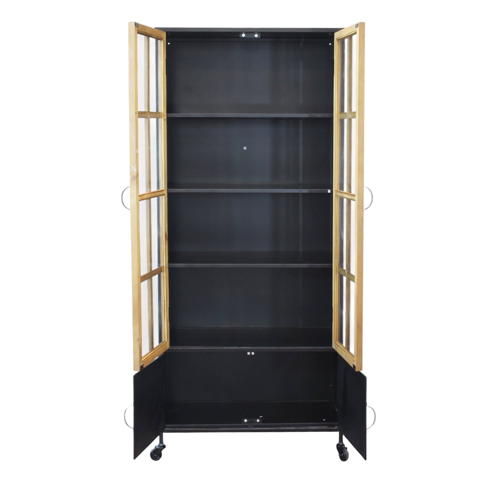 Vetrina industrial in legno di pino riciclato - PINE