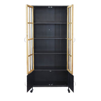 Vetrina industrial in legno di pino riciclato - PINE