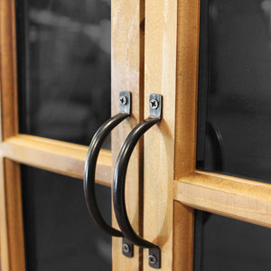 Vetrina industrial in legno di pino riciclato - PINE