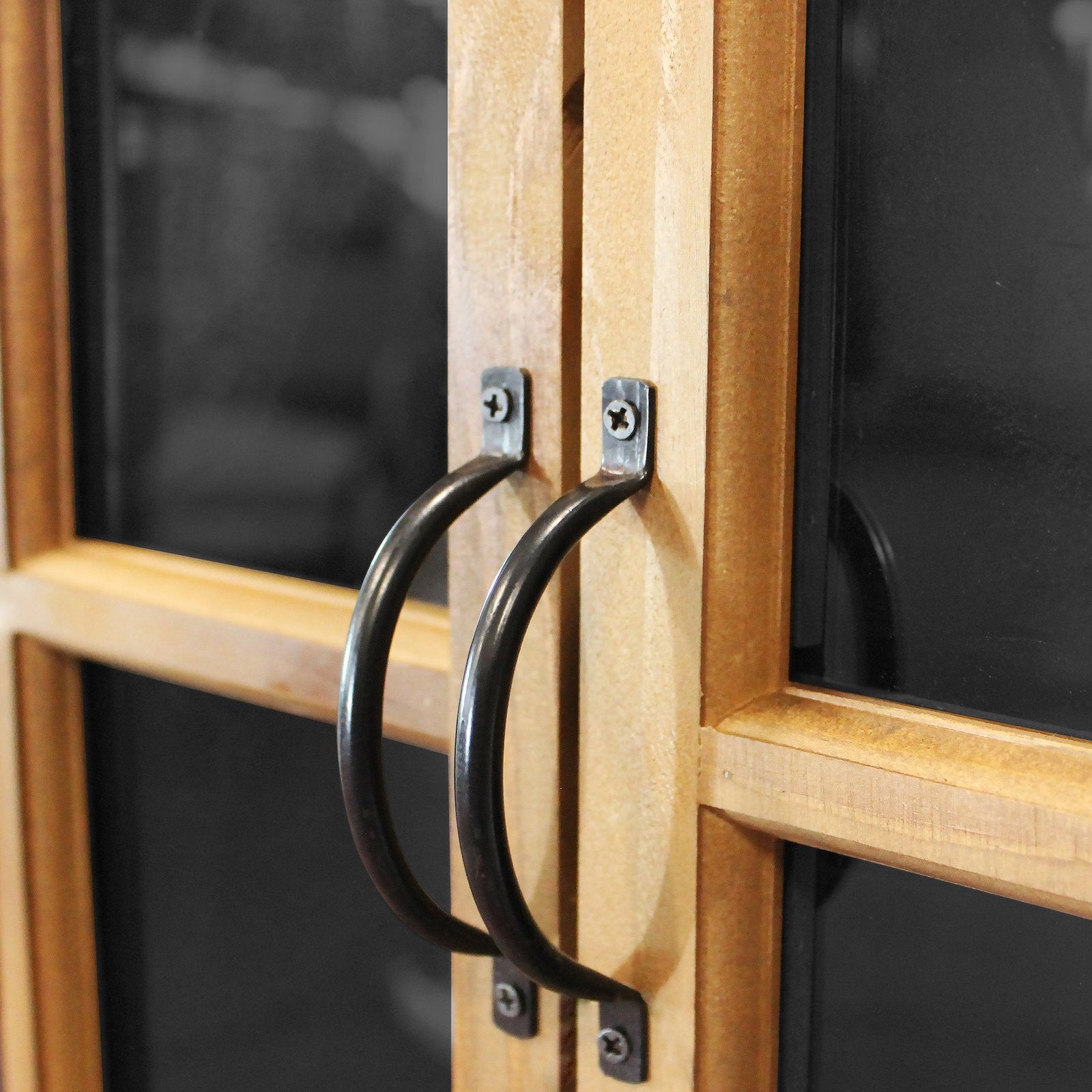 Vetrina industrial in legno di pino riciclato - PINE