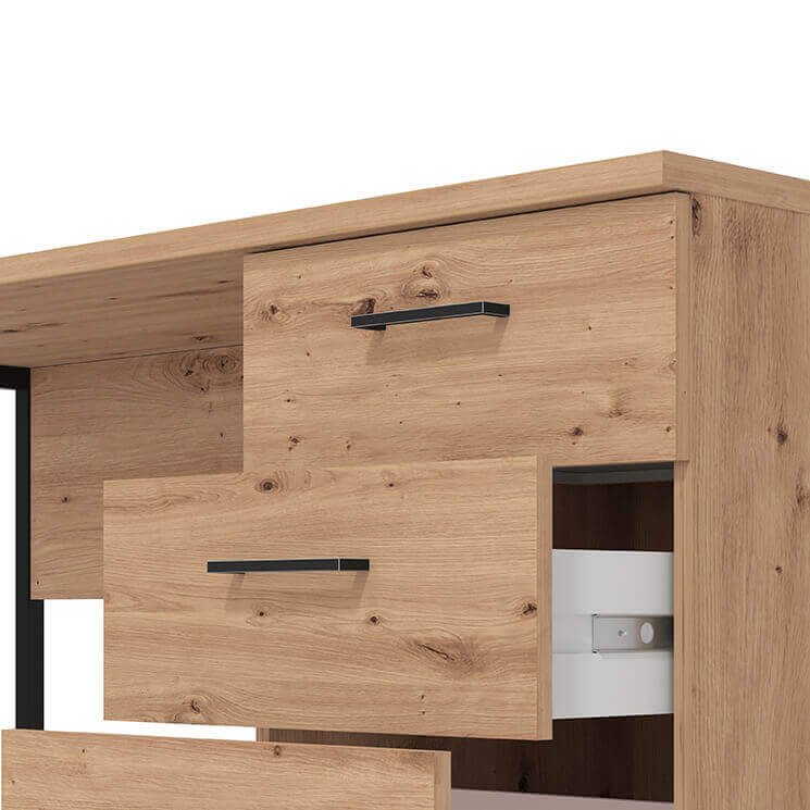 scrivania moderna con 3 cassetti cm 137 5x56x75 h - ZENWOOD