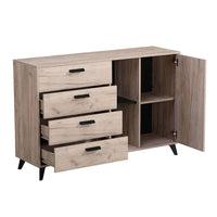 madia quattro cassetti un anta moderna minimal in legno cm 137 5x40x90 5 h - FRANCI