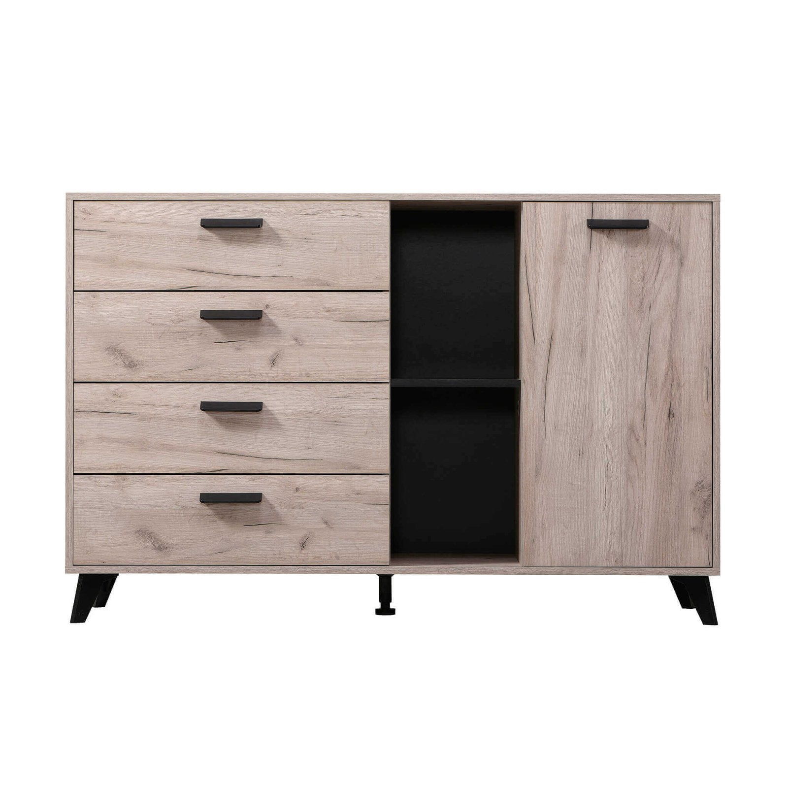 madia quattro cassetti un anta moderna minimal in legno cm 137 5x40x90 5 h - FRANCI