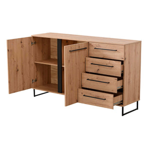 credenza con 2 ante e 4 cassetti cm 159x42x92 5 h - ZENWOOD