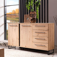 credenza con 2 ante e 4 cassetti cm 159x42x92 5 h - ZENWOOD