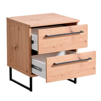 comodino moderno 2 cassetti cm 45 5x35x54 h - ZENWOOD