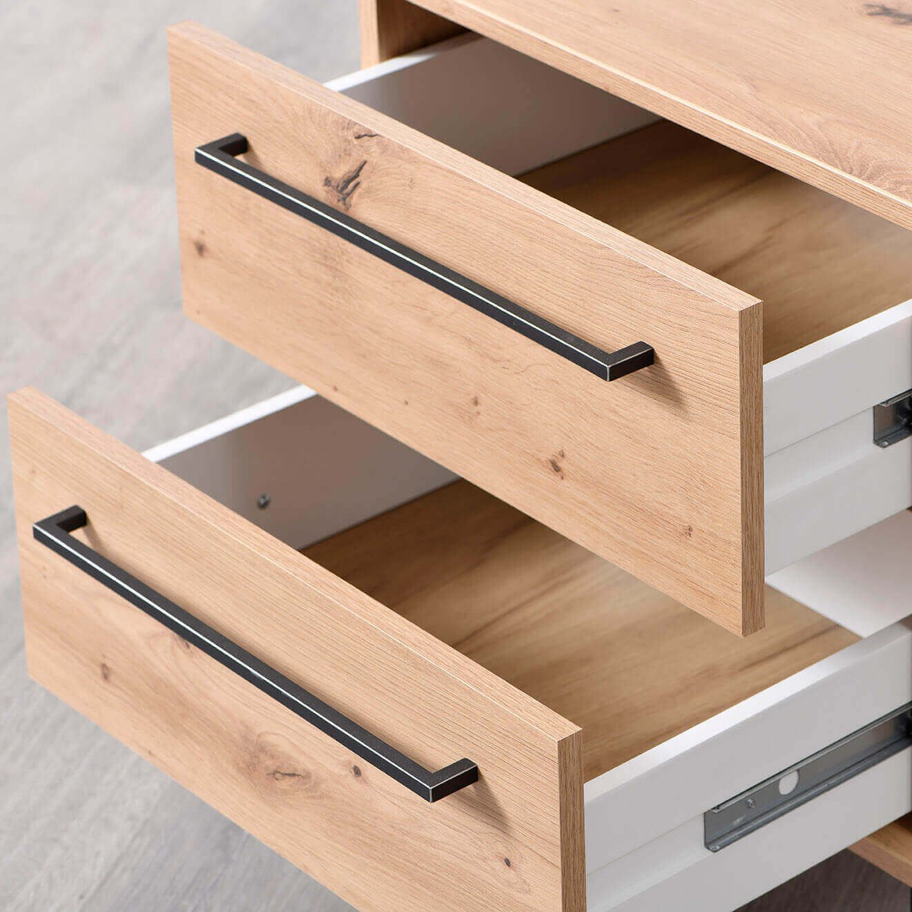 comodino moderno 2 cassetti cm 45 5x35x54 h - ZENWOOD