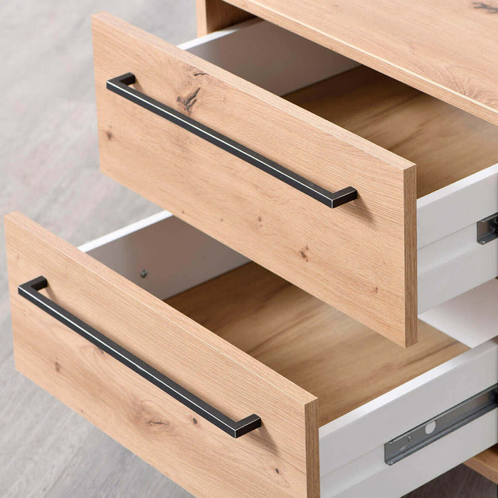 comodino moderno 2 cassetti cm 45 5x35x54 h - ZENWOOD