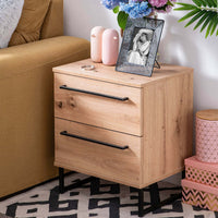 comodino moderno 2 cassetti cm 45 5x35x54 h - ZENWOOD