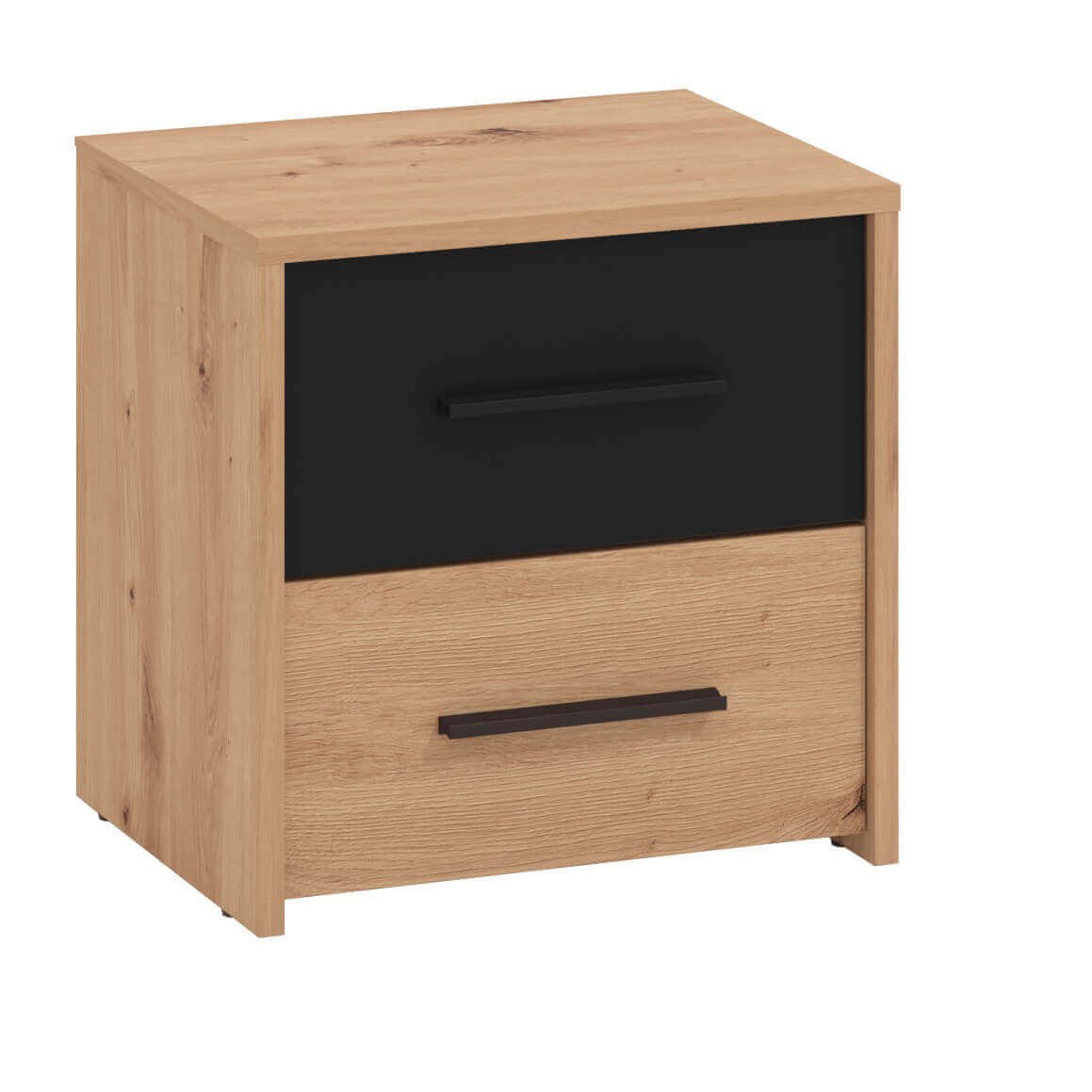 comodino due cassetti moderno minimal in legno cm 42x33 2x42 1 h - TIMBER
