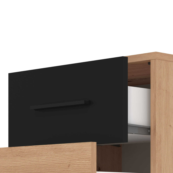 comodino due cassetti moderno minimal in legno cm 42x33 2x42 1 h - TIMBER