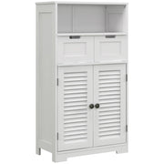 Mobile bagno armadietto con ante cassetti ripiano ¨C Minimal ¨C bianco 61x30,5x109,5 cm